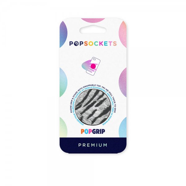 Popsockets PopGrip Vegan Leather Zebra
