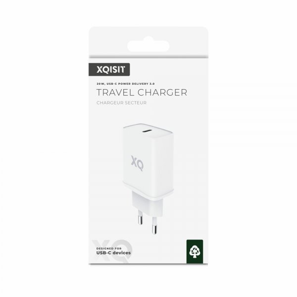 Xqisit Travel Charger USB-C PD 3.0 20W Vit