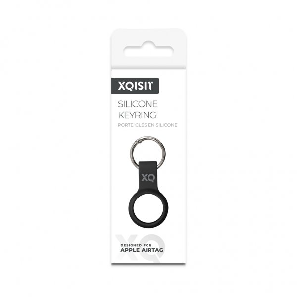 Xqisit AirTag Hållare Silicone Case Svart