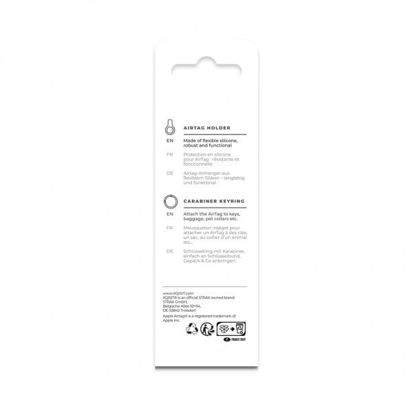 Xqisit AirTag Hållare Silicone Case Gul