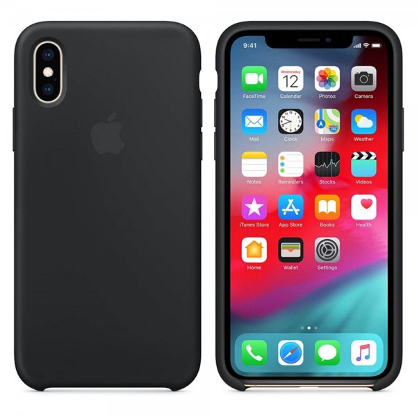 Apple Original iPhone X/Xs Skal Silicone Case Svart