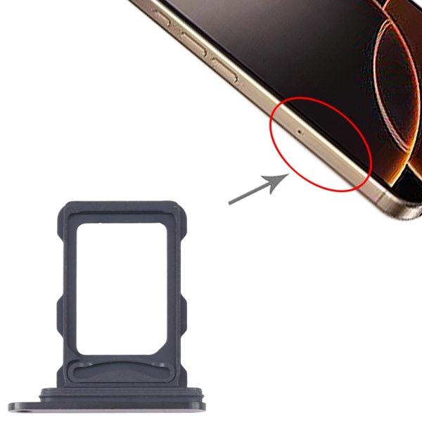 iPhone 16 Pro och 16 Pro Max Simkortshållare - Svart