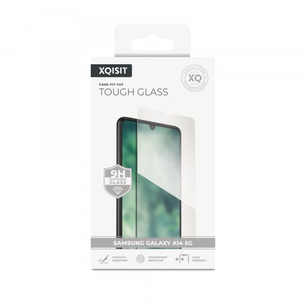 Xqisit Samsung Galaxy A14 Skärmskydd Tough Glass Case Friendly