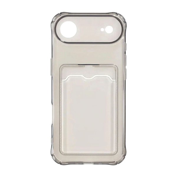 iPhone Air Skal Korthållare Transparent Svart