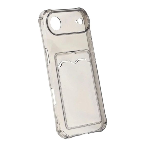 iPhone Air Skal Korthållare Transparent Svart