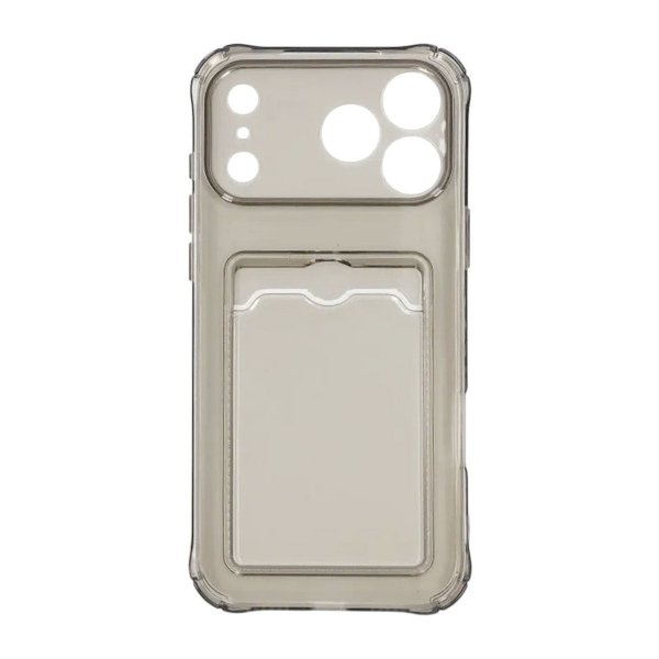 iPhone 17 Pro Max Skal Korthållare Transparent Svart