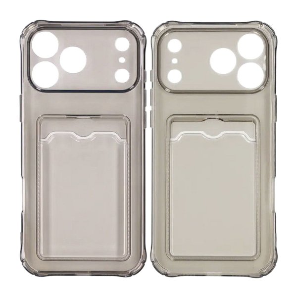 iPhone 17 Pro Max Skal Korthållare Transparent Svart