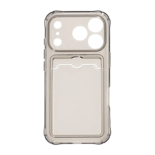 iPhone 17 Pro Skal Korthållare Transparent Svart