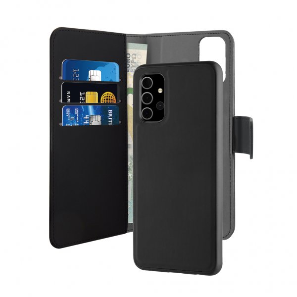 Puro Samsung Galaxy A32 5G Fodral Wallet Detachable 2 in 1 Svart