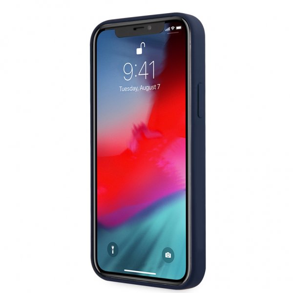 Guess iPhone 12 Pro Max Skal Vintage Silicone Mörkblå