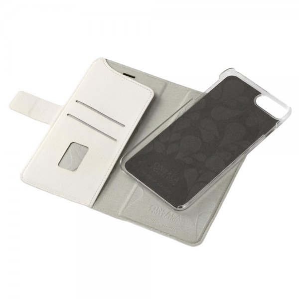 Onsala iPhone 6/6S Plus/iPhone 7 Plus/iPhone 8 Plus Fodral Fashion Edition Löstagbart Skal Saffiano Vit