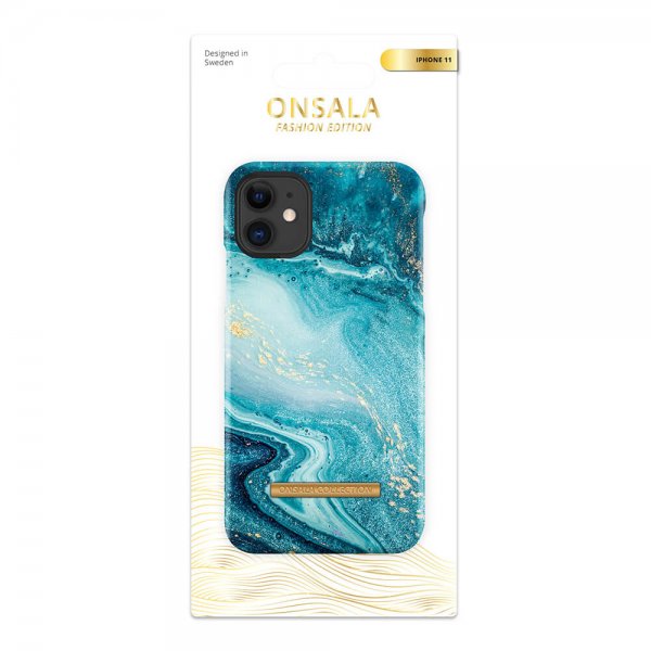 Onsala iPhone 11 Skal Fashion Edition Blue Sea Marble