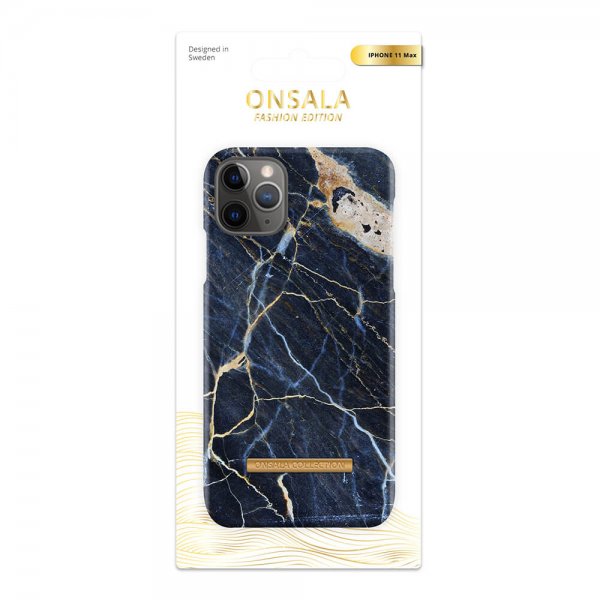 Onsala iPhone 11 Pro Max Skal Fashion Edition Black Galaxy Marble