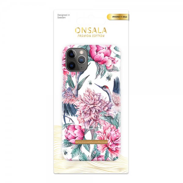 Onsala iPhone 11 Pro Max Skal Fashion Edition Pink Crane