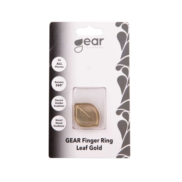 Gear Mobilring Löv med Ställfunktion Guld