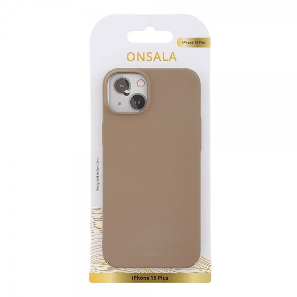 Onsala iPhone 15 Plus Skal Ultraslim Sand Burst Beige