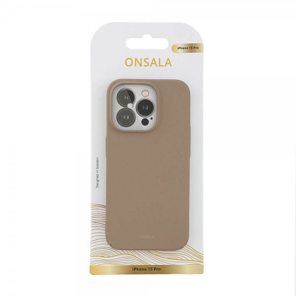 Onsala iPhone 15 Pro Skal Ultraslim Sand Burst Beige