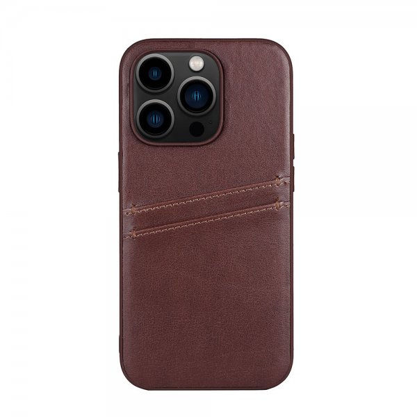Buffalo iPhone 14 Pro Skal Backcover with Card Slots Brun