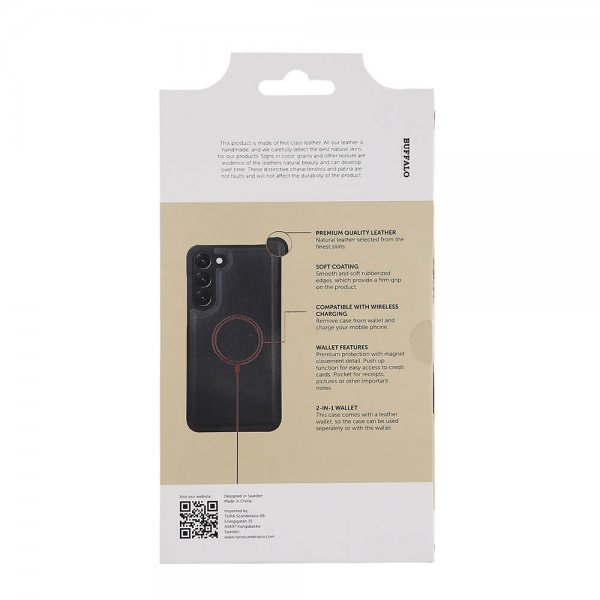 Buffalo Samsung Galaxy S23 Plus Fodral 2-in-1 Detachable Wallet Svart