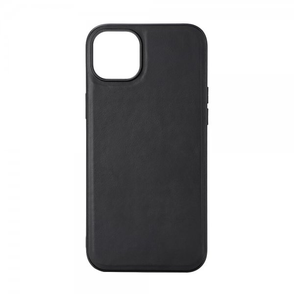 Buffalo iPhone 15 Plus Skal Äkta läder MagSeries Svart