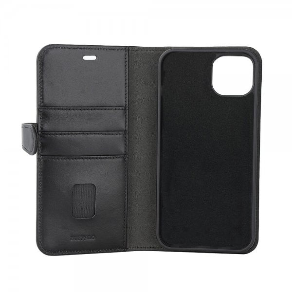Buffalo iPhone 15 Plus Fodral 3 Kortfack Löstagbart Skal MagSeries Svart