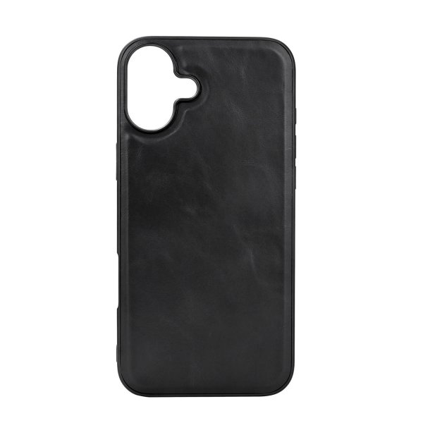 Buffalo iPhone 16 Plus Skal Äkta läder MagSeries Svart