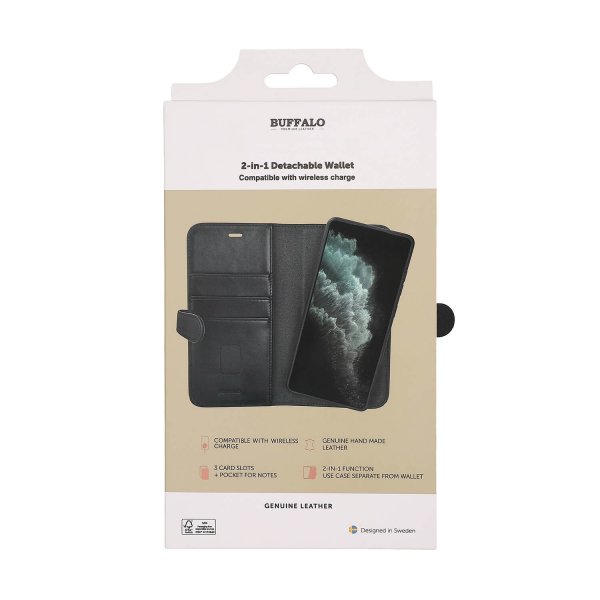 Buffalo Samsung Galaxy S24 FE Fodral 2-in-1 Detachable Wallet Svart