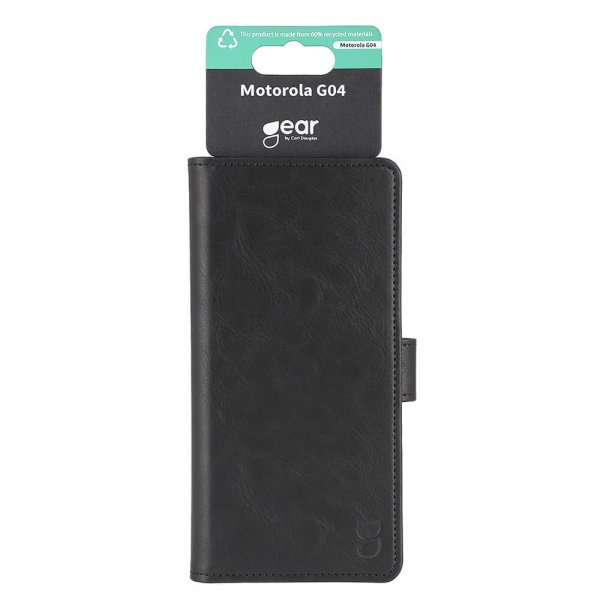 Gear Motorola Moto G04 Fodral 3 Kortfack Svart