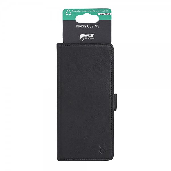 Gear Nokia C32 Fodral 3 Kortfack Svart