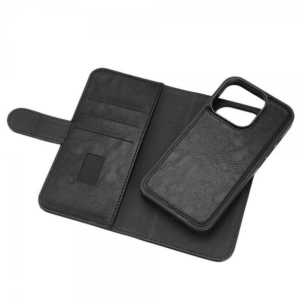 Gear iPhone 15 Pro Fodral 3 Kortfack Löstagbart Skal MagSeries Svart