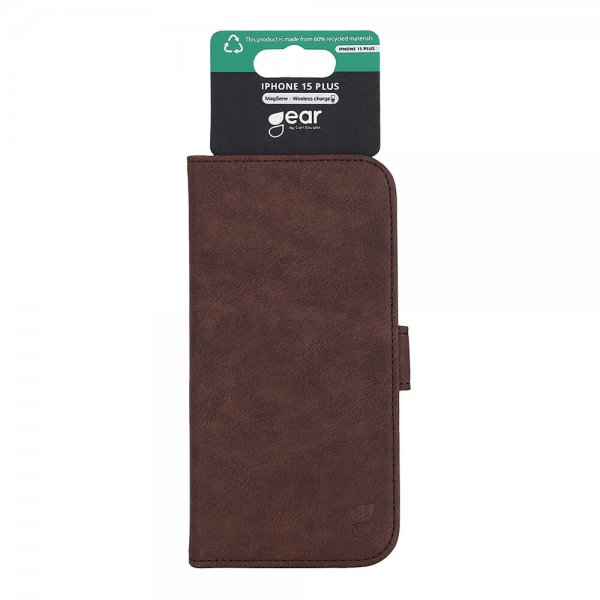 Gear iPhone 15 Plus Fodral 3 Kortfack MagSeries Brun