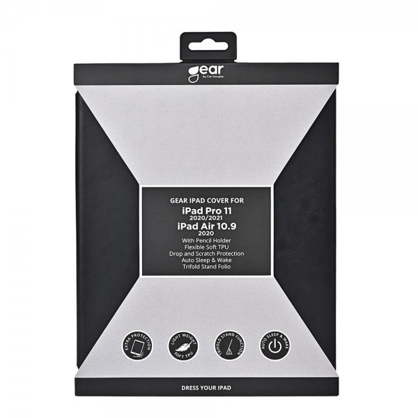 Gear iPad Air 10.9 (gen 4/5) Fodral Trifold Stand Folio Svart