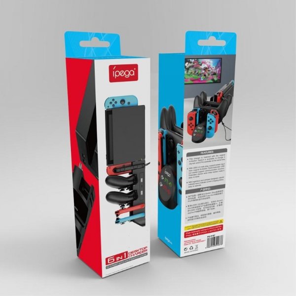 Ipega 6-i-1 Laddstation till Nintendo Switch Kontroller