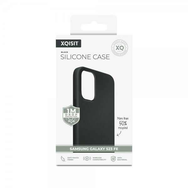Xqisit Samsung Galaxy S23 FE Skal Silicone Case Svart