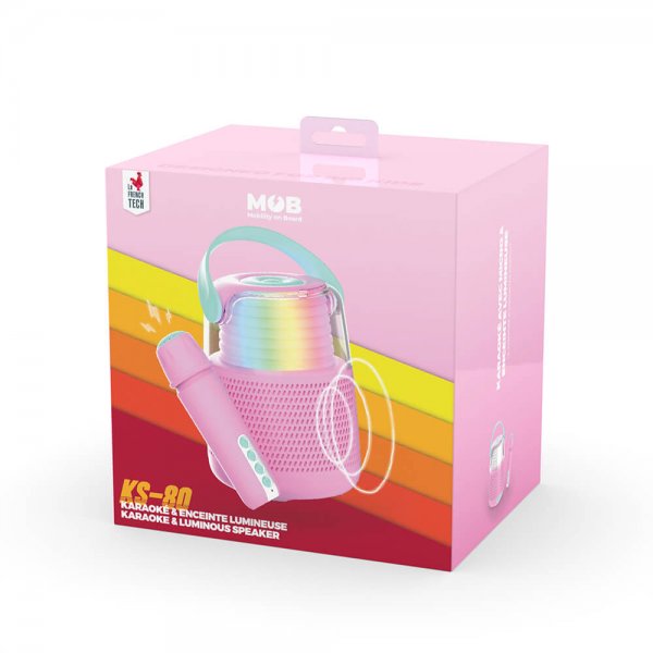 Mobility on Board Högtalare Karaoke Kit LED Rosa
