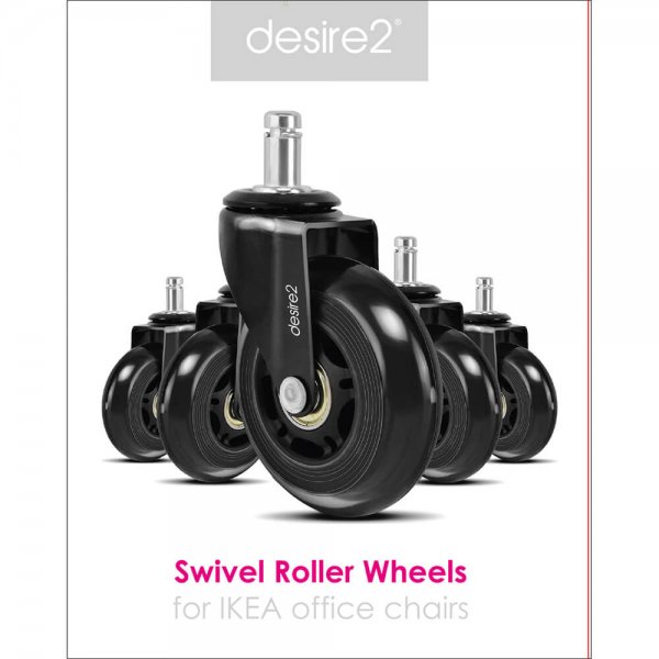 desire2 Gummihjul 10 mm för IKEA stolar 5-pk