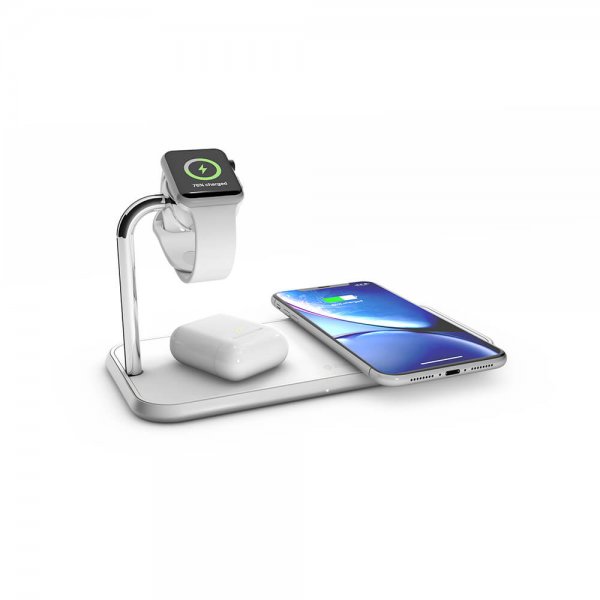 Zens Dual+Watch Aluminium Wireless Charger Vit