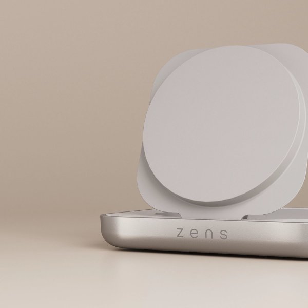 Zens Trådlös Laddare Magnetic Nightstand Charger Qi2 15W Vit