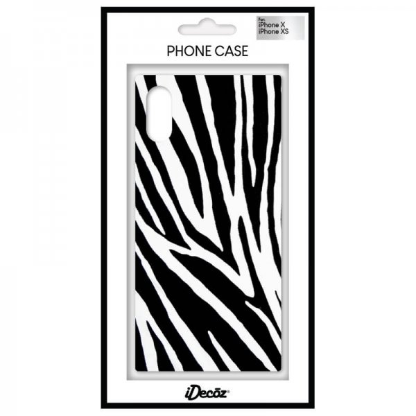 iDecoz iPhone X/Xs Skal Square Case Zebra