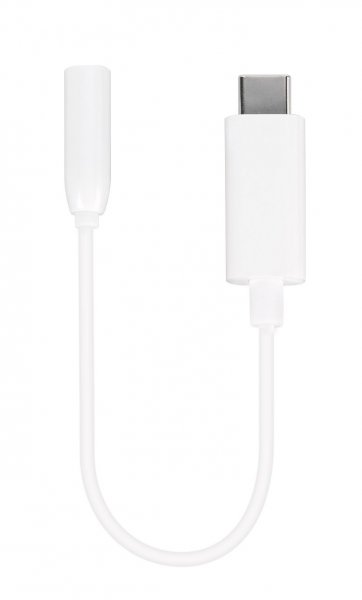 Vivanco Adapter USB Type-C till 3.5mm Vit