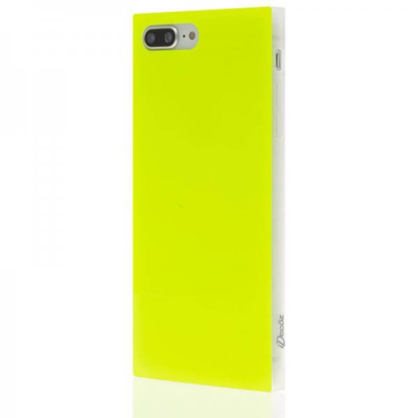 iDecoz iPhone 7 Plus/iPhone 8 Plus Skal Square Case Neon Gul
