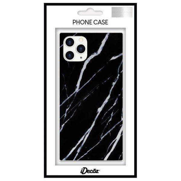 iDecoz iPhone 11 Pro Max Skal Square Case Marble Svart