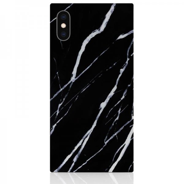 iDecoz iPhone X/Xs Skal Square Case Marble Svart