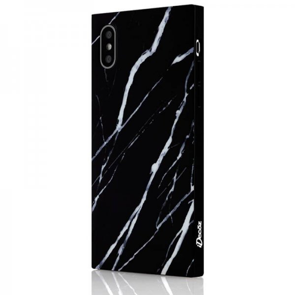 iDecoz iPhone X/Xs Skal Square Case Marble Svart