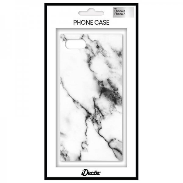 iDecoz iPhone 7/8/SE Skal Square Case Marble Vit