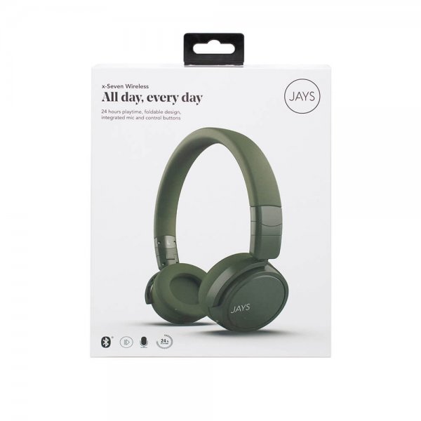 Jays Hörlurar x-Seven Trådlös On-Ear Grön