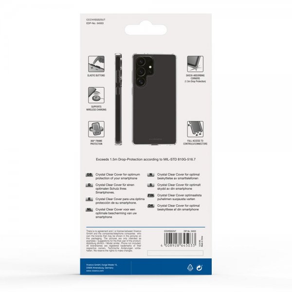 Vivanco Samsung Galaxy S25 Ultra Skal Crystal Clear Transparent