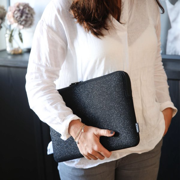 Onsala Sleeve Laptopfodral Glitter 14" Svart