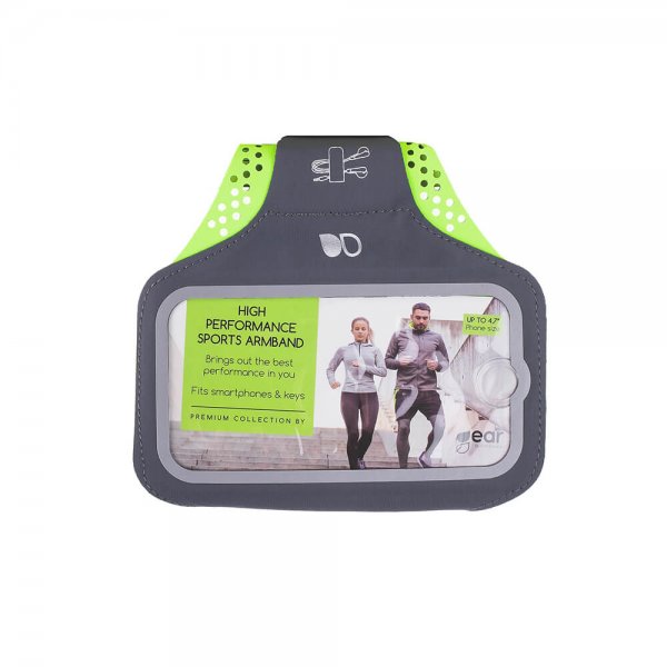 Gear Sportarmband Premium Small 5" Grå/Gul