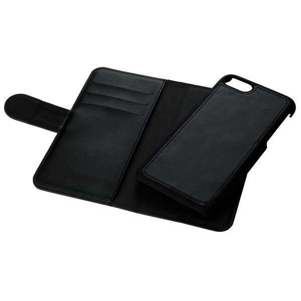 Gear iPhone 6/6S Plus/iPhone 7 Plus/iPhone 8 Plus Fodral 3 Kortfack Löstagbart Skal Svart